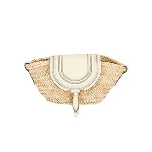 Chloe raffie marcie tote in off white